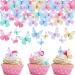 Goldenkock edible butterflies for cake 72 edible tortendeco butterfly colorful butterflies decorative cake dining paper Tortendeko wedding butterfly cake decoration birthday muffin decoration edible m-72 pc edible tortendeco butterfly colorful