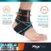 PhysFlex Ankle Brace - Adjustable Compression Sleeve for Sprained Ankle, Achilles Tendon, Plantar Fasciitis - Gray, Ideal for Men & Women - Buy Online on GoSupps.com