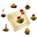 Creano Coffret d'Or Fleurs de Th Mix 6 pcs + 1 Teelini Bonus (Portion de Tasse) Th i re en Verre 500ml sans goutte Th Blanc Vert & Noir Id e Cadeau Chic - Buy Online on GoSupps.com