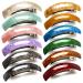 12pcs Retro Acrylic Hair Barrettes Automatic Large Hair Clip Elegant French Design Barrettes for Women Ladies (Retro Color)