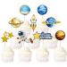 Blumomon 36 Pcs Space Cake Topper Planet Astronaut Earth Cupcake Picks Space Theme Kids Baby Shower Party or Birthday Party Cake Decorations Blue - Buy Online on GoSupps.com