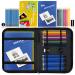 LUCYCAZ Drawing Kit - Art Supplies for Kids 9-12  Travel Drawing Set Includes Drawing Pad  Origami Paper  Sketch and Colored Pencils  Eraser and Sharpener. Sketch Kit for Kids  Teens and Adults