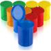 10 Pack Airtight 30 Dram Empty Pill Bottles with Caps - Multi Use Prescription Medicine Container for Herbs, Candy, Crafts - Transparent Multi Color - Buy Online on GoSupps.com