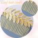 PAGOW 3.3 Inch Leaf Hair Combs - Gold Rhinestone Pearl Clips for Women, Wedding Headpiece Accessories - Buy Online on GoSupps.com