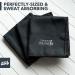 Sweat Absorbing Microfiber Handkerchief 3 Pack Black - 15x15 with Carabiner | Soft Sport Towel for Hands, Face, Body | Neck Sweat Rag & Tactical Use - Buy Online on GoSupps.com