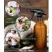 LiBa Amber Glass Spray Bottles 2 Pack - 16 oz Refillable Empty Spray Bottle for Cleaning, Essential Oils, Hair, Plants - Adjustable Nozzle for Squirt and Mist - Safe for Bleach, Vinegar, Rubbing Alcohol - Buy Online on GoSupps.com