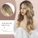 Buy Fine Long Wavy Ombre Blonde & Brown Lace Front Wig - 65 cm Natural Synthetic Hair Waves for Women - Buy Online on GoSupps.com