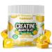 Creatine Monohydrate Chews Complex 6400mg for Men & Women -Advanced Formula W/L-Taurine + Vitamin B12 Sugar Free Chewable Supplement 60 Pineapple Softchews