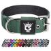 Tspro Tactical dog collar 3.8 cm wide military quality strong dog collar thick dog collar robust metal buckle dog collar green-L (green-l) L-neck size (adjustable 52cm-60cm) green