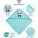Laynenburg Premium Hooded Baby Towel - 100% Cotton Oeko Tex Cute Panda Design 80x80cm Ideal for Newborns & Children - Perfect Bath Towel for Boys & Girls - Turquoise - Buy Online on GoSupps.com
