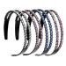 Fashionable hair ripe 4 pieces of rhinestone hair band Double crystal side hard bands slide-resistant tooth-hair band Elegant hair accessories headband for women girls