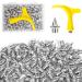 YUNVI 130 Pcs 3/16 Inch Stainless Steel Spikes with 1 PC Spike Wrench for Track Shoes, Replacement Spikes for Ice Cleats, Steel Pyramid Spikes for Hiking, Running, High Jumping, with Storage Box