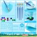 20x16 Silicone Craft Mat with Cup - Perfect for Resin Casting, Painting, Watercolour, Clay and DIY - Blue - Buy Online on GoSupps.com