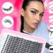 wiwoseo Lash Clusters Natural Individual Lashes Individual Cluster Lashes Russian Eyelash Clusters 8-16MM Natural Look Lashes Individual Eyelashes D Curl Lashes for Beginners - Buy Online on GoSupps.com