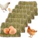 MUYG Chicken Nesting Box Pads,Chickens Coop Grass Pads Handwoven Grass Turf Hen Nest Liners Small Animal Natural Straw Mat Rabbit Bedding Pads(6 PCS)