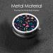 Dynamic Musical Notes Portable Metal Pill Box - Round Mini 3-Compartment - Ideal for Travel & Small Pills - Buy Online on GoSupps.com