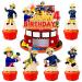 Birthday Cake Decoration Fire Brigade Birthday Decoration 4 Years Boys Fireman Cake Decoration Fireman Cake Topper for Children Birthday Cake Decoration
