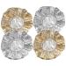 Lot de 4 Bonnets Coloration Cheveux en Aluminium 28 Cm lastique Chauffants pour Soin Profond R utilisables pour Salons de Coiffure et Usage Domicile Argent et Dor