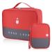 Fenar medication bag travel pharmacy pocket 2stk large capacity waterproof emergency pocket empty first help bag medicine storage bag portable medication pocket for travel home office (red)