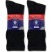 Big & Tall Diabetic Cotton Neuropathy Crew Socks (13-16) - 6 Pairs, Black | King Size Men's Athletic Crew Socks - Buy Online on GoSupps.com