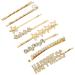 MHB Must-Have-Beauty Decorative Hair Jewelry Hair Clip Set - Hair Clips for Styling  Bridal Hair Accessories for Women  Cute Hair Clip and Hair Styling Accessories (8 PC HAPPINESS  STARS & RHINESTONE)