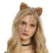 Pandecor Cheetah Ears Headband & Black/Gold Temporary Tattoos Set for Halloween Costumes - Buy Online on GoSupps.com