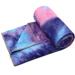 Yoga Towel,Hot Yoga Mat Towel with Grip Dots Sweat Absorbent Non-Slip for Hot Yoga, Pilates and Workout 24" x72, Purple & Blue