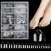 AddFavor 240pcs Toe Nail Tips Clear Short Square Full Cover Soft Gel X Toenail Tips False Acrylic Toe Nails Tips for Salon and Home Foot Pedicure Manicure