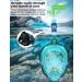 WSTOO Snorkel Mask - Foldable 180 Panoramic View Full Face Snorkeling Mask with Dry Top Breathing System - Anti-Fog, Anti-Leak, Camera Mount - Adults & Kids - Black/Green (S/M) - Buy Online on GoSupps.com