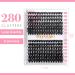 HxyGogo Wispy Fluffy Lash Clusters DIY Eyelash Extensions 280 pcs - 8-16MM D Curl Individual Lashes for Natural Look, Reusable 40D-50D Cluster - Buy Online on GoSupps.com