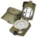 Lensatic Military Compass for Hiking - Tritium Compass Military Grade Style Camping Backpacking | Tactical Army Compass Survival Navigation | TurnOnSport Waterproof Sighting Compass with Pouch Green