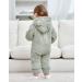 VICROAD Baby Hooded Knitted Rompers | Newborn Girls Boys Onesies | Warm Sweater Jumpsuit 18-24 Months Green - Buy Online on GoSupps.com