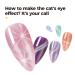 BURANO Cat Eye Gel Nail Polish Set - 6 Magnetic Holographic Colors with Pink 9D Eyes Tiger Design - Long-Lasting Gel Polish with Magnet for Stunning Cat Eye Effects - Buy Online on GoSupps.com