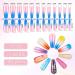 576 Pieces Glitter Extra Long Ballerina False Nails Set for Women - Multi-color ABS Press on Nail Tips - Full Cover Stick on Nails for Girls - Buy Online on GoSupps.com