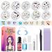 YOYOWY Tooth Gem Kit Teeth Jewelry Kit with Glue and Light Tooth Gems Kit for Teeth DIY Tooth Gem Kit Professional Fashionable Shining Crystal Teeth Jewelry Sweet Smile Gems (10 Box Crystal)