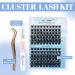 GEMERRY Individual Eyelash Kit 120Pcs D Curl 8-16mm with Lash Bond, Seal, and Applicator - DIY Cluster Extension Kit for Home Use - Buy Online on GoSupps.com
