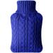Vicloon Hot Water Bottle with Knitted Cover 2L Hot Water Bottle for Hot and Cold Compress Hand & Feet Warmer Muscle Pain Relief Hot Water Bag for Great Gift Safe and Durable (Dark Blue)