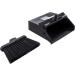 Duo-Pan Plastic Lobby Pan and Duo-Sweep Broom Combo | 36 Overall Length x 11-51/64 Width | Black - Buy Online on GoSupps.com