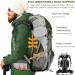 Loowoko 50L Waterproof Hiking Backpack with Rain Cover - Lightweight 45+5 Liter Camping Essentials Bag in Green - Buy Online on GoSupps.com