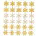 PRETYZOOM 30pcs Cloth Patches Materials DIY Accessories Christmas Ornaments Ornament Glitter Snowflake Golden 4.3X3.8CM