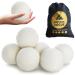 Wool Dryer Balls XL 4Pack|100% New Zealand Chemical-Free Laundry Balls|Award Wining Balls Reduce Wrinkles Natural Fabric Softener | Add Essential Oils Instead of Dryer Sheets