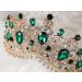 SWEETV Emerald Green Bridal Crown Princess Tiara Headband - Costume Party Accessories - Buy Online on GoSupps.com