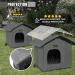 Rest-Eazzzy Weatherproof Insulated Cat House with Mat - Selfwarming Shelter for Outdoor Cats - Easy Assembly - Grey with Canopy - Buy Online on GoSupps.com