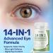 Evervision 14 in 1 Advanced Eye Formula Eye Vitamin and Mineral Supplement with Zinc Lutein Zeaxanthin & Bilberry Extract 60 Capsules (1) - Buy Online on GoSupps.com