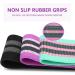 Fabric Resistance Bands Set of 3 for Hips & Glutes - Non-Slip Workout Bands for Men and Women - Strength Training Yoga Pilates Fitness - Black Purple Green - Buy Online on GoSupps.com
