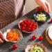 Sauce Dipping Saucer Sauce Dipping Bowls 3pcs Household Flower Shape Soy Sauce Dish Seasoning Dish Ceramic Soy Sauce Dipping Bowls Side Dishes for Snack Sushi Fruit Appetizer Dessert Soy Sauc - Buy Online on GoSupps.com