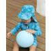 weVSwe Baby Toddler Sun Hat UPF 50+ Swim Cap Flap Neck Protection Green Leaves 12-24 Months - Buy Online on GoSupps.com