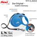 Flexi New Classic L Dog Leash - 5m Blue for Dogs Up to 50kg | Durable & Comfortable - Buy Online on GoSupps.com