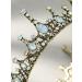 Sweetv Crystal Baroque Queen Crown - Vintage Princess Tiara for Wedding, Prom, Halloween - Opal Costume Hair Accessory for Women & Girls | Penelope Black Gold - Buy Online on GoSupps.com