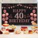 Trgowaul 40th Birthday Decorations Banner Women  Rose Gold Happy 40th Bday Decorations for Women  40 and Fabulous Decorations Backdrop Party Supplies  40 Year Old Photography Background 5.9 X 3.6 Fts Rose Gold 40th Birthday Banner53 ft - Buy Online on GoSupps.com